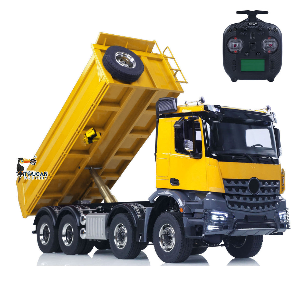 1/14 8x8 RC Hydraulic Dump Truck Metal Radio Control Tipper Vehicle