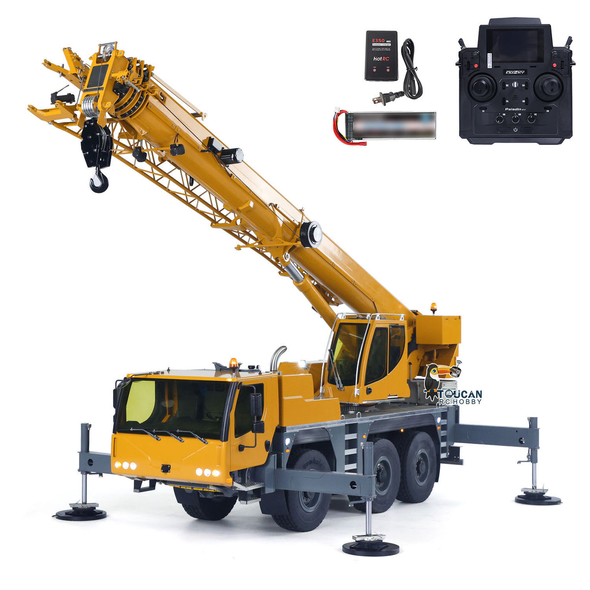 Eyewhale D1050 Metal 1/14 RC Hydraulic All-Terrain Mobile Crane Truck
