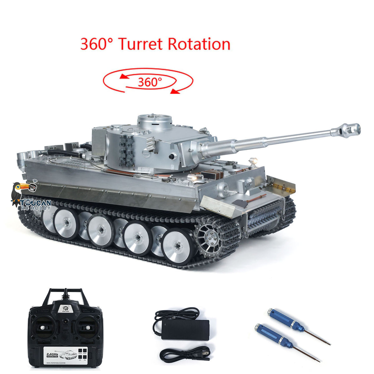 Henglong 1:8 Scale Full Metal German Tiger I RC Heavy Tank 3818