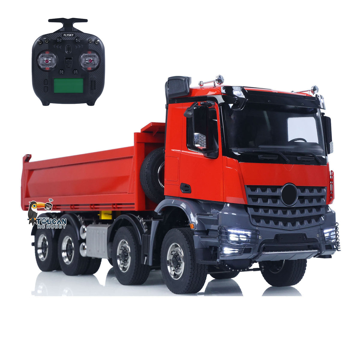 1/14 8x8 RC Hydraulic Dump Truck Metal Radio Control Tipper Vehicle