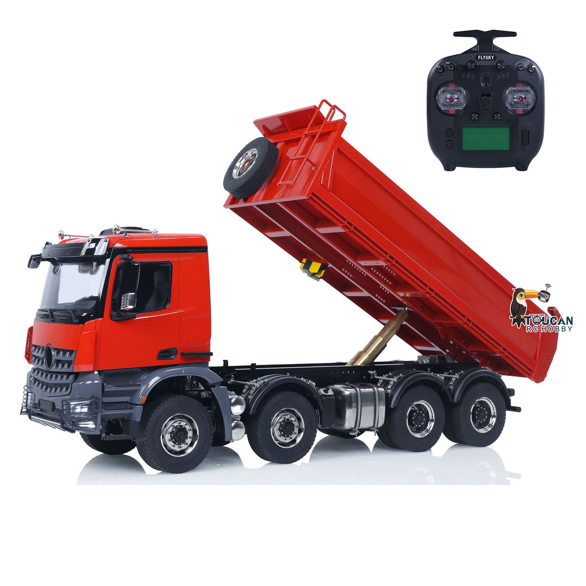 1/14 8x8 RC Hydraulic Dump Truck Metal Radio Control Tipper Vehicle