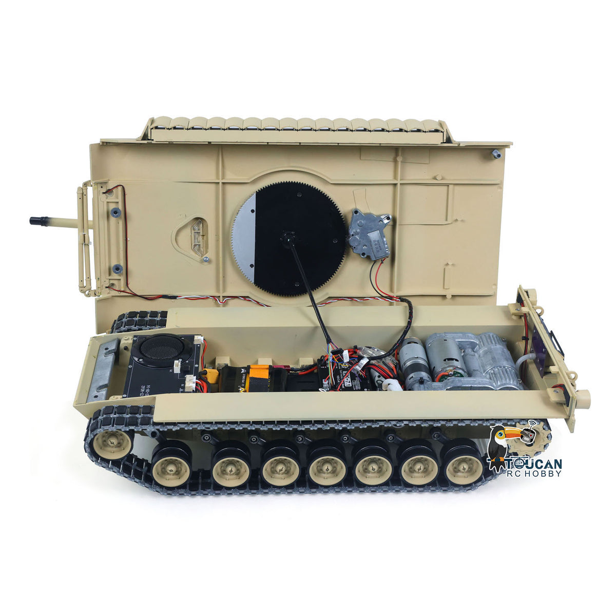 TOUCAN 1/16 Metal RC Tank 3918 Abrams M1A2 TUSK II Dual Flow Gearbox
