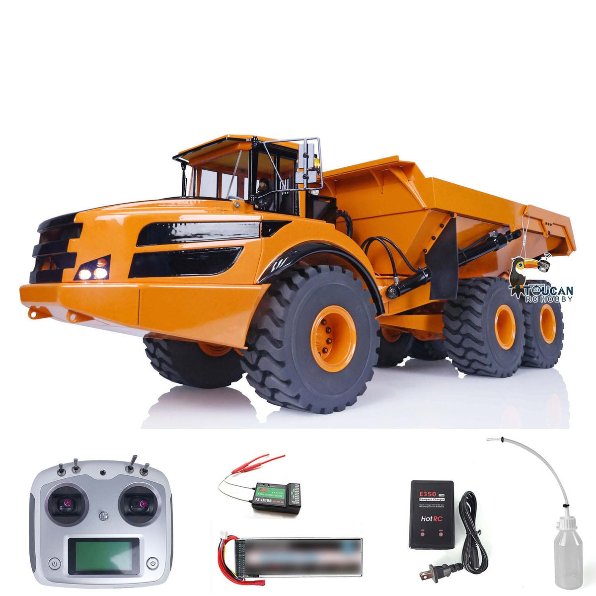 XDRC 1/14 Metal RC Articulated Truck 6x6 Dumper Car RTR Model A40G