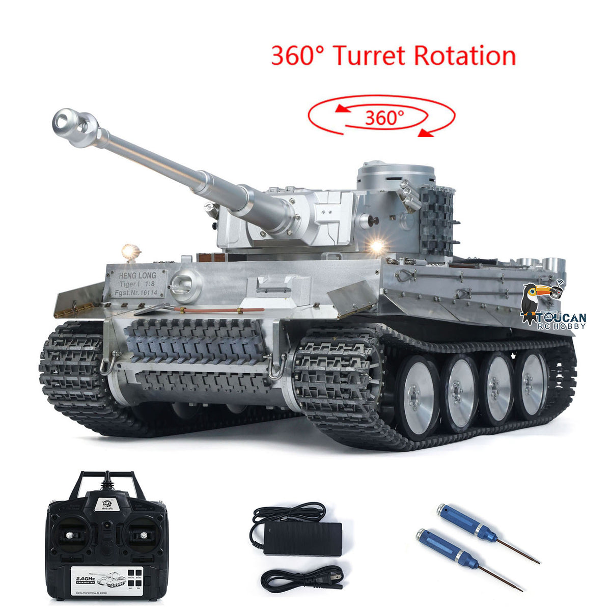 Henglong 1:8 Scale Full Metal German Tiger I RC Heavy Tank 3818
