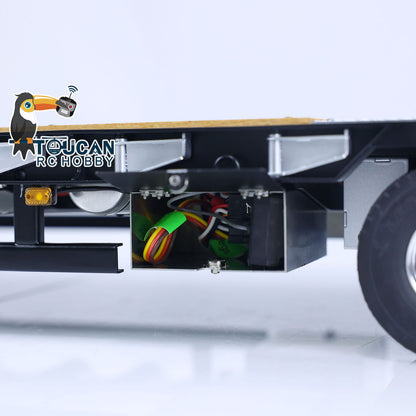 1/14 Metal LESU A0020 RC Trailer Hydraulic Lifting Tailboard Electric Landing Legs for Tractor Truck