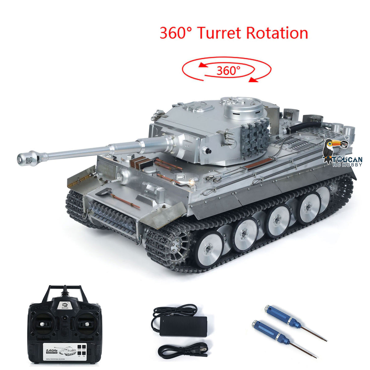 Henglong 1:8 Scale Full Metal German Tiger I RC Heavy Tank 3818