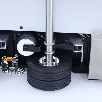 1/14 Metal LESU A0020 RC Trailer Hydraulic Lifting Tailboard Electric Landing Legs for Tractor Truck