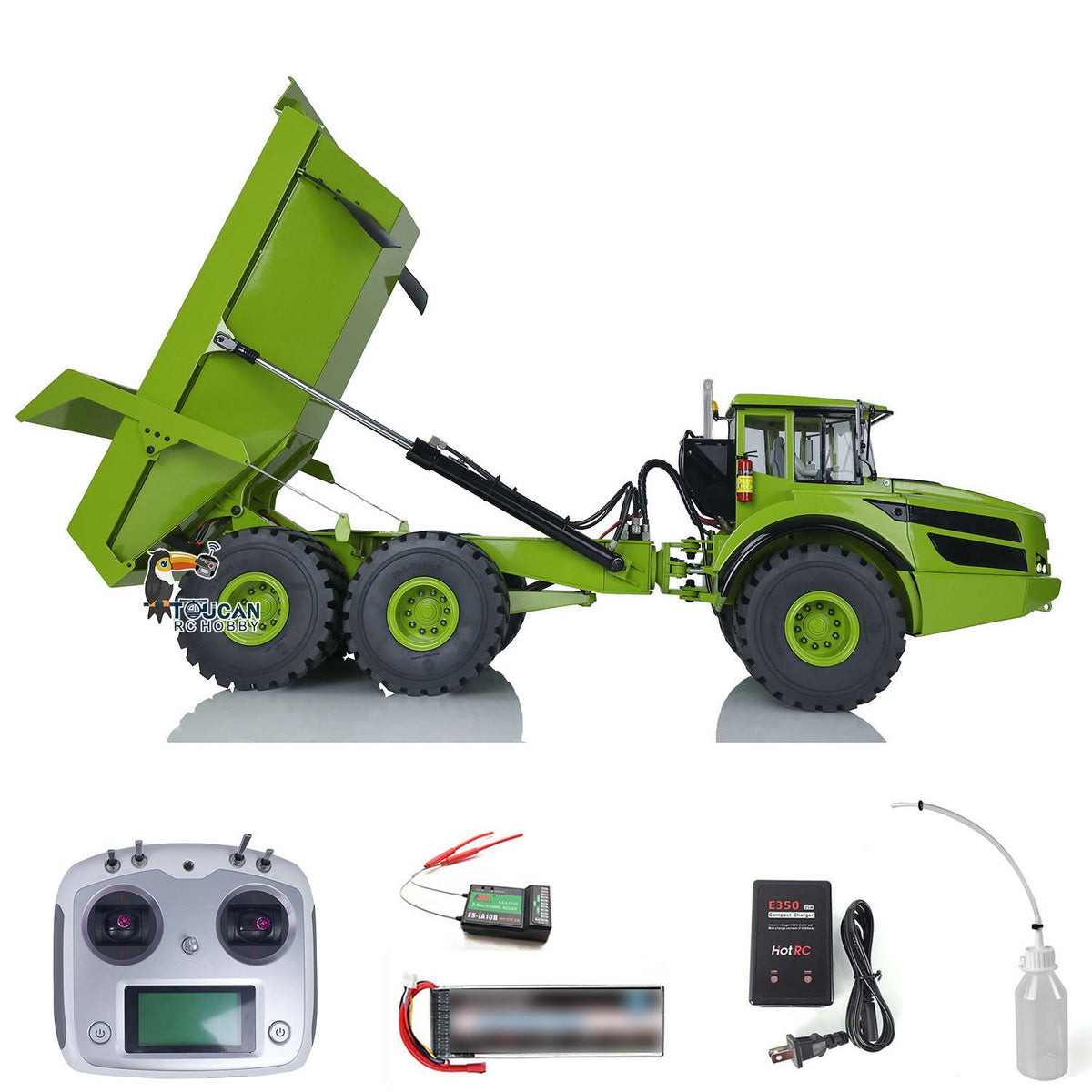 XDRC 1/14 Metal RC Articulated Truck 6x6 Dumper Car RTR Model A40G