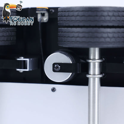 1/14 Metal LESU A0020 RC Trailer Hydraulic Lifting Tailboard Electric Landing Legs for Tractor Truck
