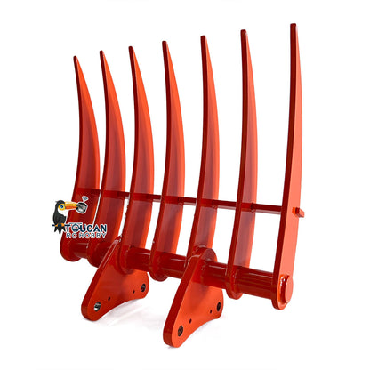 TOUCAN RC HOBBY  Metal Ripper Wide Bucket Manual Quick Coupler Rake for 1/8 Scale 385CF Hydraulic RC Excavator Remote Control Digger Model DIY Spare Parts
