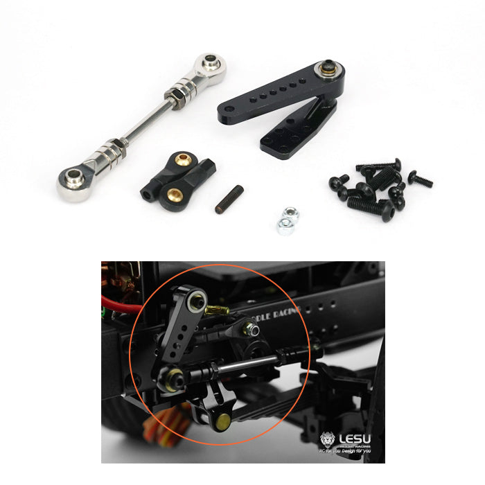 TOUCAN RC HOBBY LESU Steering Servo Rods Arm Replacement Parts for 1/14 6*6 6*4 4*4 4*2 8*8 8*4 DIY Remote Control Car Model Tractor Truck Dumper