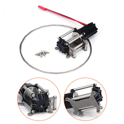 TOUCAN RC HOBBY LESU Metal Electric Decorative Capstan Winch Winch Bracket Coupler for Remote Control Foxy Crane Rock Crawler Lorry Tractor Truck