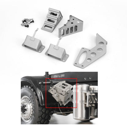 TOUCAN RC HOBBY LESU 1/14 Metal Anti-slip Trigger Air Tank Spare Wheel for TAMIIYA RC Tractor Truck Dumper Car Radio Control Vehicle Model