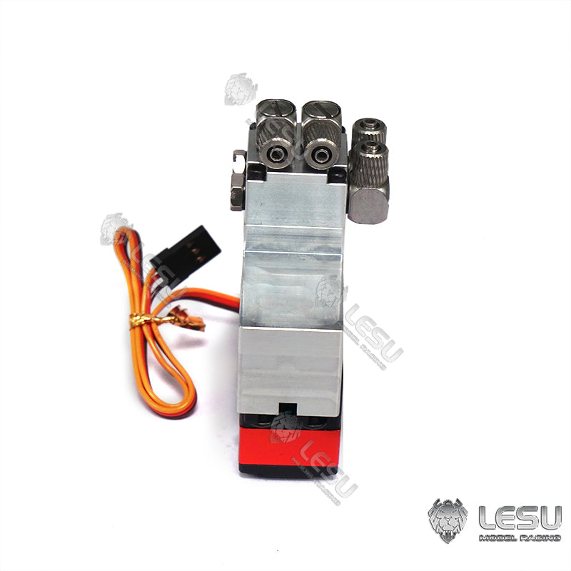 TOUCAN RC HOBBY 1/14 LESU Metal Reversing Valve 1/2/3/4/5/6 Channel Directional Valve Servo for RC Hydraulic Dump Truck Loader Excavator