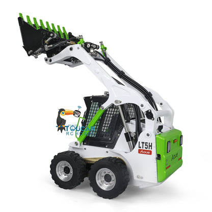 TOUCAN RC HOBBY LESU 1/14 Metal Wheeled Skid-Steer Hydraulic RC Loader Aoue LT5H I6S RTR Painted Ripper Scarifier Gripper Sieve Bucket Trailer