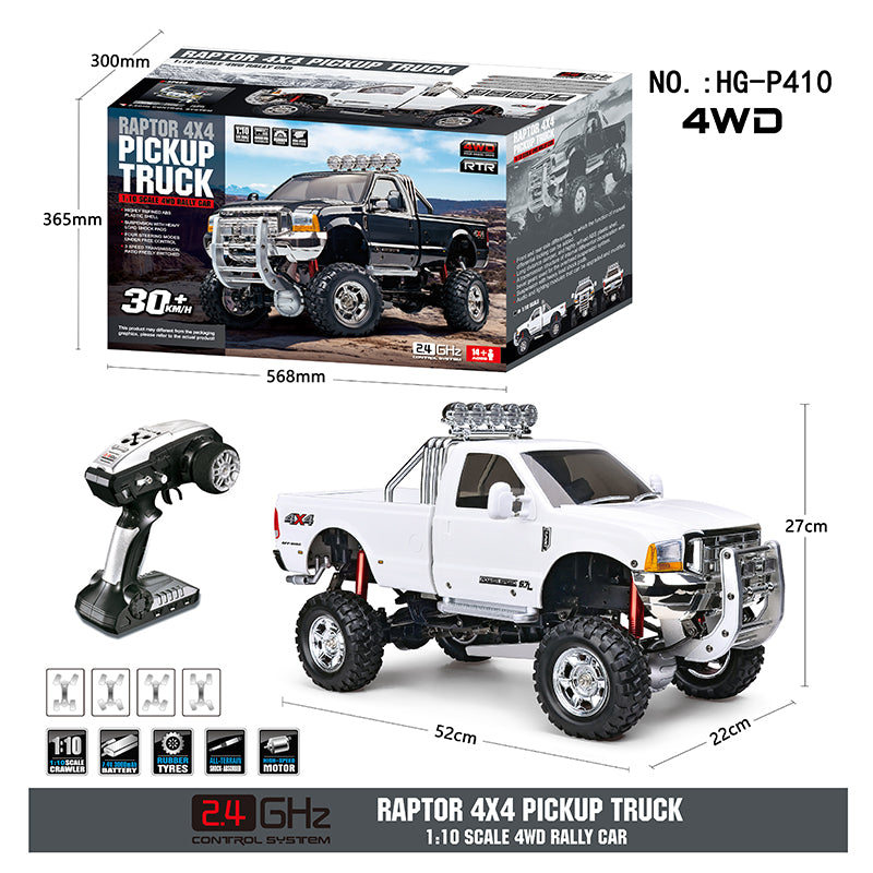 TOUCAN RC HOBBY US Stock Heng Guan 1/10 RC Pickup Truck Model P410 4*4 Rally Car Racing Crawler 2.4Ghz Bag Radio System for Adults Children