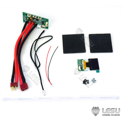 TOUCAN RC HOBBY Fast Fixed Mount Cabin Fence Track Sticker Roof Net Light 3V LED Display for LESU 1/14 RC Hydraulic Excavator AC360 PC360