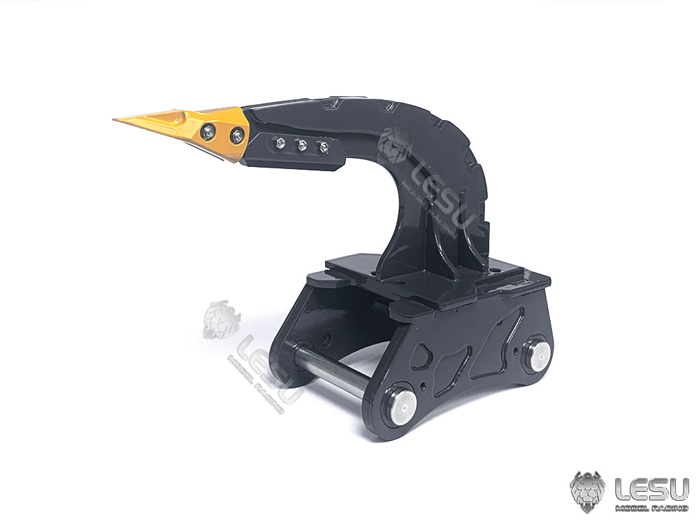TOUCAN RC HOBBY LESU Curved Blade Painted Metal Ripper Grille Narrow Bucket Unpainted Tree Digging Tool Rack for 1/14 RC Hydraulic ET35 Excavator DIY Model Parts