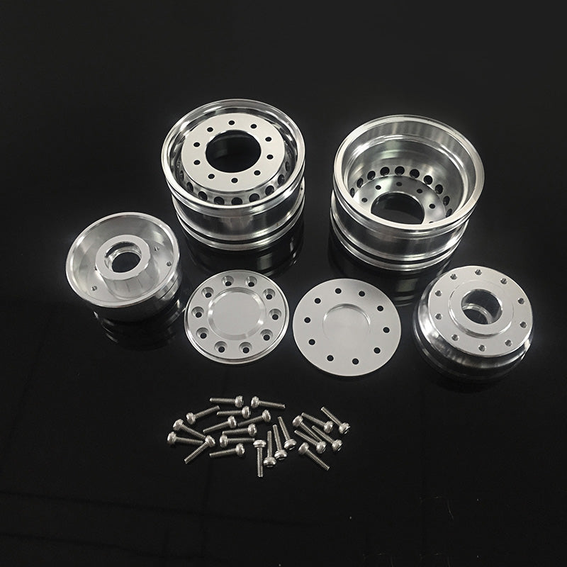 TOUCAN RC HOBBY LESU Front Unpowered/ Powered Wheel Hub for 1/14 DIY RC Tractor Truck Trailer Radio Controlled Dumper Hobby Model Axle Hex Brake