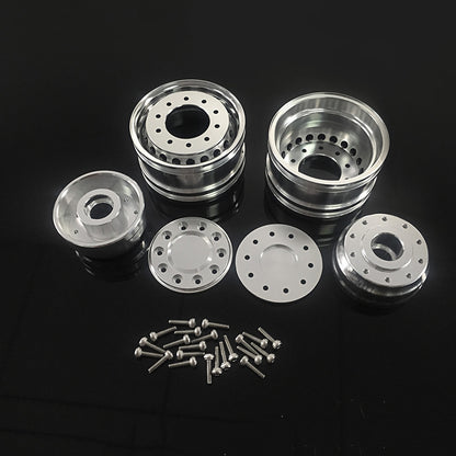 TOUCAN RC HOBBY LESU Front Unpowered/ Powered Wheel Hub for 1/14 DIY RC Tractor Truck Trailer Radio Controlled Dumper Hobby Model Axle Hex Brake