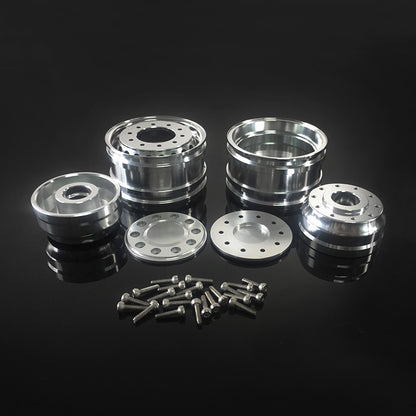 TOUCAN RC HOBBY LESU Front Unpowered/ Powered Wheel Hub for 1/14 DIY RC Tractor Truck Trailer Radio Controlled Dumper Hobby Model Axle Hex Brake