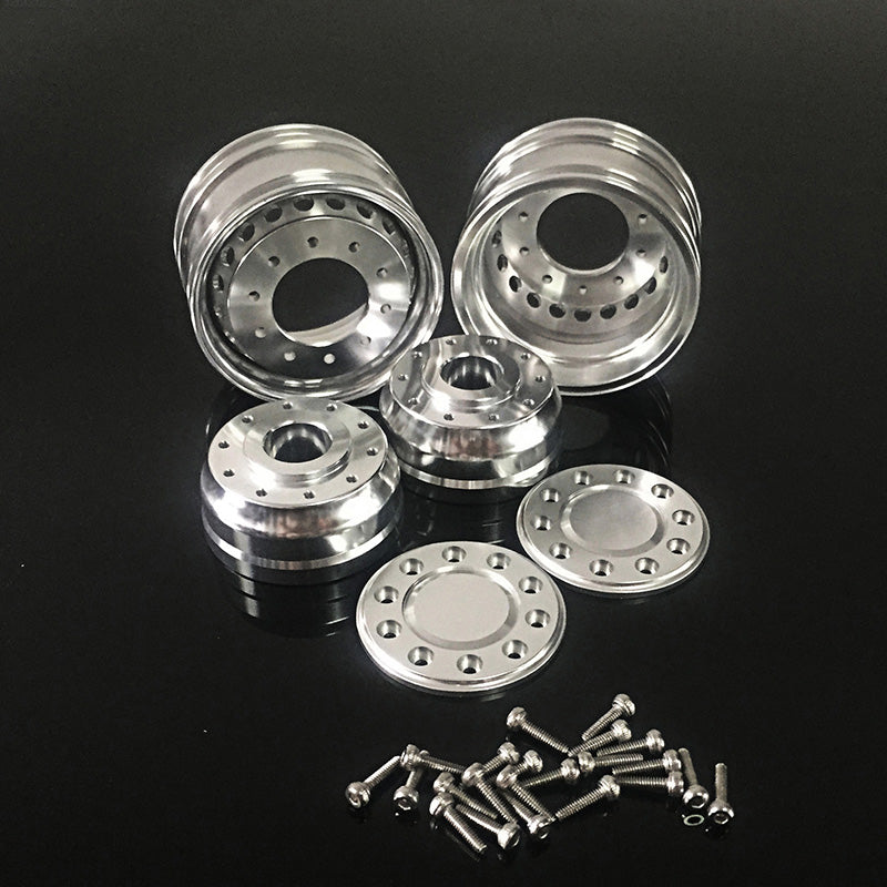 TOUCAN RC HOBBY LESU Front Unpowered/ Powered Wheel Hub for 1/14 DIY RC Tractor Truck Trailer Radio Controlled Dumper Hobby Model Axle Hex Brake