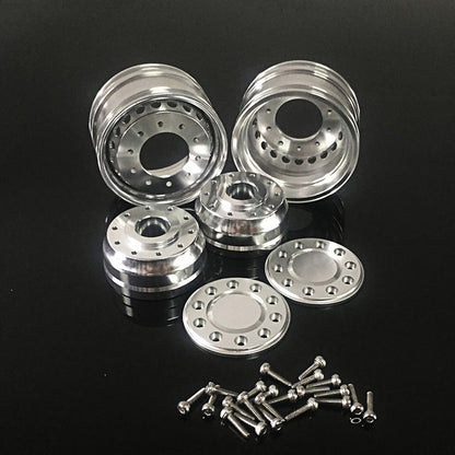 TOUCAN RC HOBBY LESU Front Unpowered/ Powered Wheel Hub for 1/14 DIY RC Tractor Truck Trailer Radio Controlled Dumper Hobby Model Axle Hex Brake