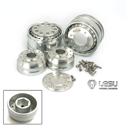 TOUCAN RC HOBBY LESU Front Unpowered/ Powered Wheel Hub for 1/14 DIY RC Tractor Truck Trailer Radio Controlled Dumper Hobby Model Axle Hex Brake