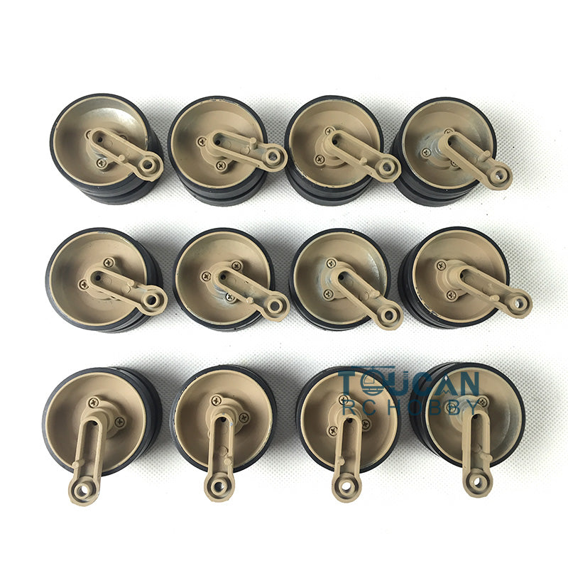 TOUCAN RC HOBBY Heng Long Metal Road Wheels Return Rollers Idlers Bearings Tracks Rubber Pads Sprockets for 1/16 British Challenger II RC Tank 3908