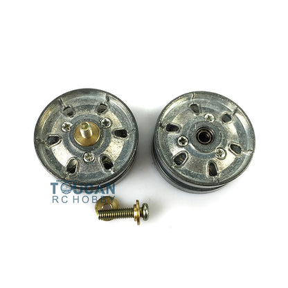 TOUCAN RC HOBBY Heng Long Metal Road Wheels Return Rollers Idlers Bearings Tracks Rubber Pads Sprockets for 1/16 British Challenger II RC Tank 3908