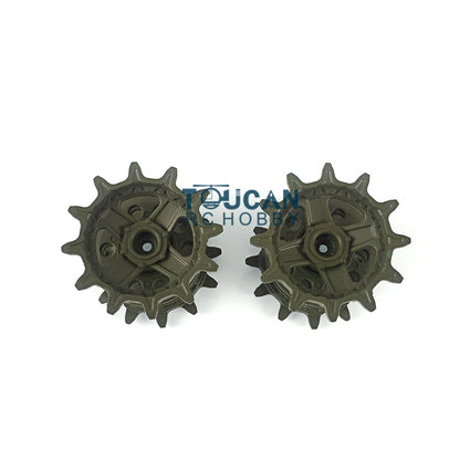 TOUCAN RC HOBBY Heng Long 1/16 Scale Idler Sproket Road Wheels Red Eye Decoration Plastic Parts Bag for Russian T72 Remote Control RC Tank 3939 Parts