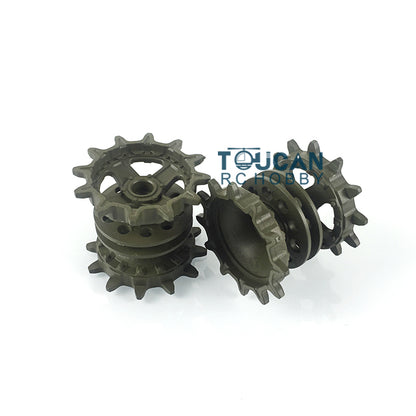 TOUCAN RC HOBBY Heng Long 1/16 Scale Idler Sproket Road Wheels Red Eye Decoration Plastic Parts Bag for Russian T72 Remote Control RC Tank 3939 Parts