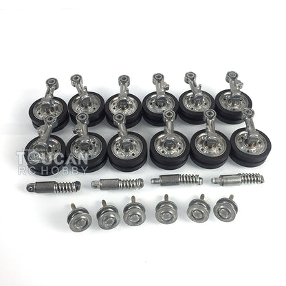 TOUCAN RC HOBBY Heng Long Metall-Leiträder, Laufrollen, Antriebsräder und Ketten für 1:16 Maßstab deutscher Panzer III L 3848, III H 3849, Stug III RC-Panzer 3868