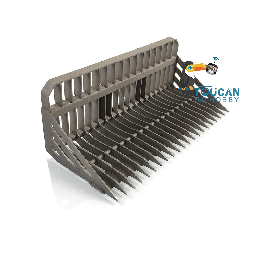 TOUCAN RC HOBBY LESU Metal fork Sieve Bucket Gripper Ripper Blade Shovel Hay Clamp Sweeper for 1/14 RC Hydraulic Skid Steer Loader Aoue LT5H  WA100 A0021 B0008 A0008 Model