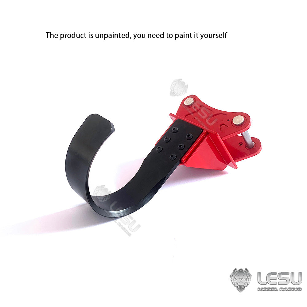 TOUCAN RC HOBBY LESU Curved Blade Painted Metal Ripper Grille Narrow Bucket Unpainted Tree Digging Tool Rack for 1/14 RC Hydraulic ET35 Excavator DIY Model Parts