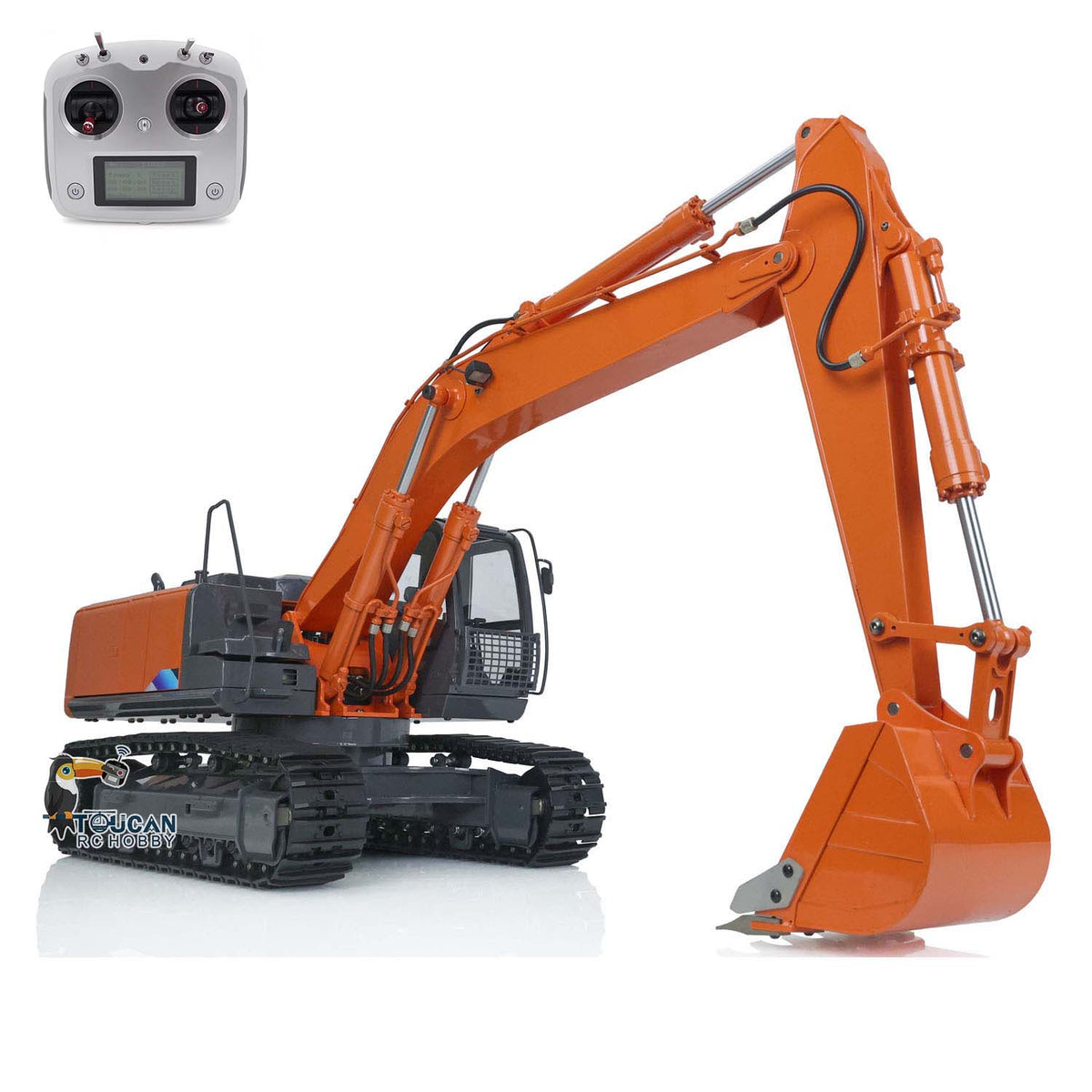 TOUCAN RC HOBBY JZModel Metal 1/12 Scale RC Hydraulic Excavator Radio Control Heavy Equipment DIM H2 ZX210 Construction Digger Easter Sale