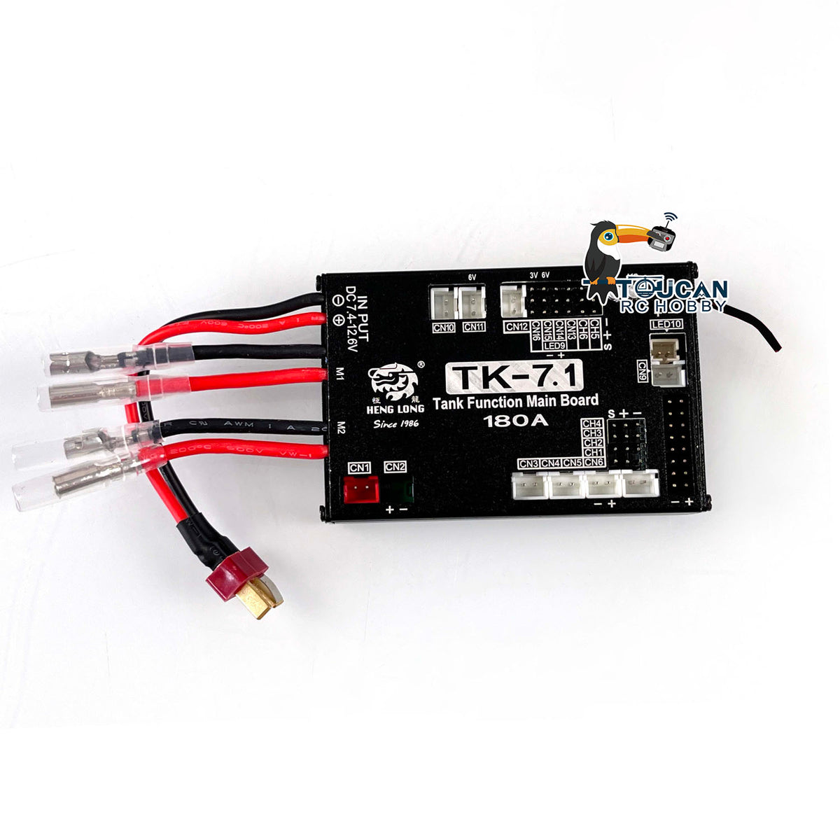 TOUCAN RC HOBBY Heng Long 1:16 RC-Panzer TK-7.1 7.1 Multifunktions-Hauptplatine mit Leopard 2A6, M1A2, Tiger 1 oder T90 Sound und 7.1 Funksender