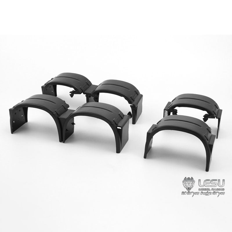 TOUCAN RC HOBBY 1/14 Plastic Mudguard Fender Mudapron Splash Shield for LESU Tractor Truck DIYA 2Axles 3Axles Tractor Car Model