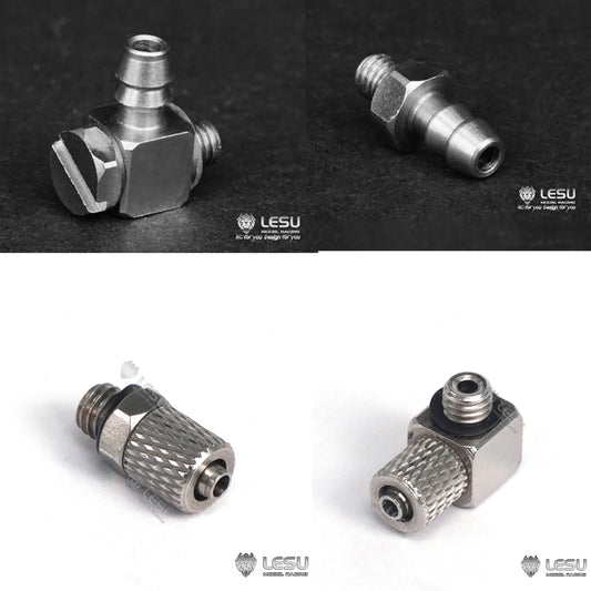 TOUCAN RC HOBBY LESU M3 M5 Metal Straight Curved Nozzle for 1/14 RC Hydraulic Tractor Truck DIY Car Dumper Excavator Loader