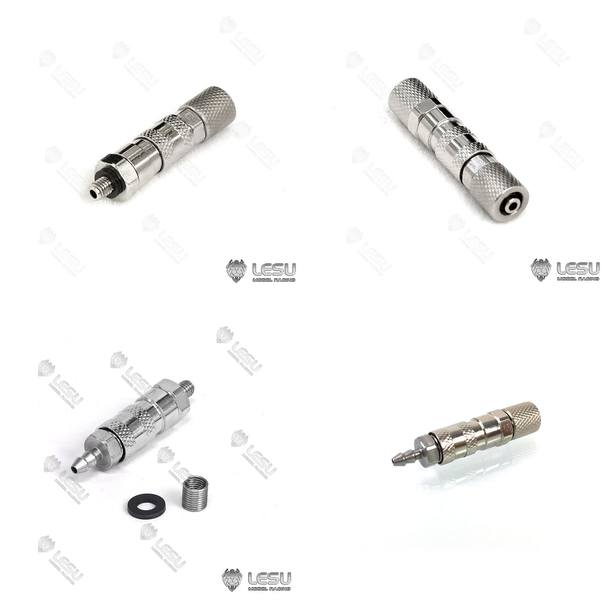TOUCAN RC HOBBY Metal 1/14 LESU Tubing Connector for RC TAMIIYA Dumper Bulldozer Tractor Truck DIY Hydraulic System Model Excavator Loader