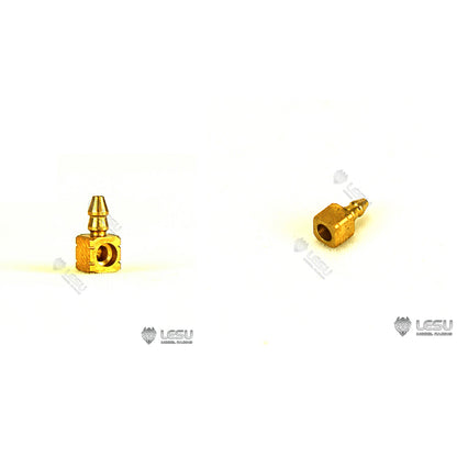 TOUCAN RC HOBBY LESU Brass Oil Nozzle T for 1/14 Scale Hydraulic RC Truck Loader Excavator Model 3*2MM Pipe Replacement Parts Model Car Dumper