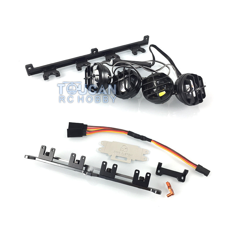TOUCAN RC HOBBY 1/6 CAPO SIXER1 RC Crawler Car Wheel Hub Cover Multifunctional Rack Steer Parts Air Suspension System Shifting Nob Roof Rack