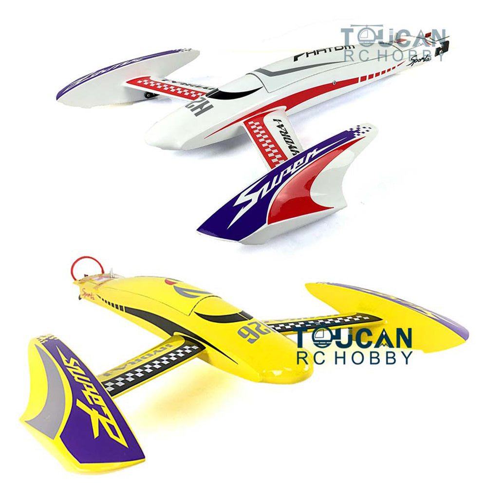 TOUCAN RC HOBBY DT H660 100KM/H White Yellow Electric Race PNP RC Racing Boat Para?aramid Fiber W/ Motor Servo ESC Hardware DIY Model W/O Battery 660*500*80mm
