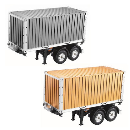 TOUCAN RC HOBBY HHRC 1/14 Metal 2Axle Chassis 20ft Container Trailer for DIY Remote Controlled Tractor RC Truck Car Hobby Model