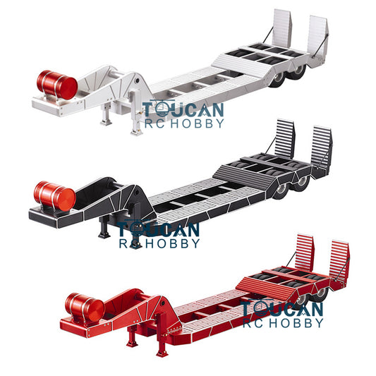 TOUCAN RC HOBBY HHRC 1/14 Radio Cntrolled Heavy Duty Metal Chassis 2axle Semi Trailer for RC Construction Truck DIY Cars Model 106*21*20cm