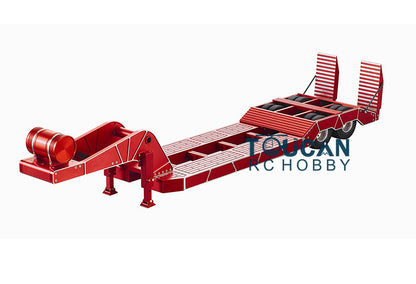 TOUCAN RC HOBBY HHRC 1/14 Radio Cntrolled Heavy Duty Metal Chassis 2axle Semi Trailer for RC Construction Truck DIY Cars Model 106*21*20cm