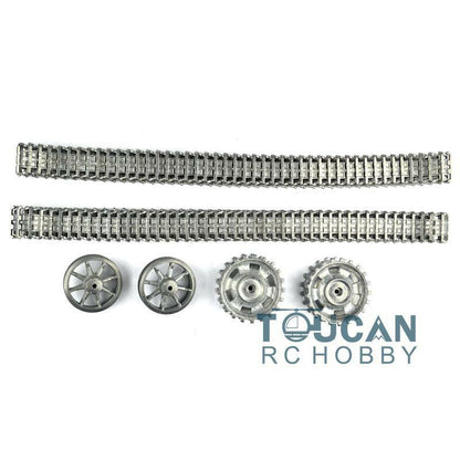 TOUCAN RC HOBBY Heng Long Metall-Leiträder, Laufrollen, Antriebsräder und Ketten für 1:16 Maßstab deutscher Panzer III L 3848, III H 3849, Stug III RC-Panzer 3868