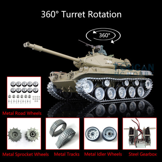 TOUCAN RC HOBBY Heng Long 1/16 TK7.0 USA Walker Bulldog 3839 RTR RC Tank 360 Degrees Turret Infrared System BB Smoke Metal Sprockets Wheels Gearbox Tracks