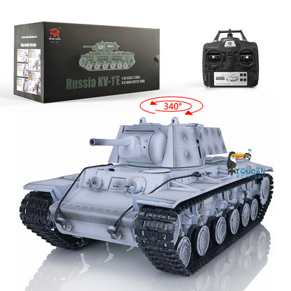 TOUCAN RC HOBBY Heng Long 1/16 Scale 2.4G RC Tank 3878 7.0 Plastic Soviet KV-1 RTR BB Shooting Tank w/ Engine Sound Outdoor Tank for Adult