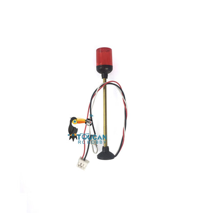 TOUCAN RC HOBBY Heng Long LED Flashing Warning Light Caution Lamp Support Rod Wire for 1/16 RC Tank DIY 1/14 RC Truck Car Model